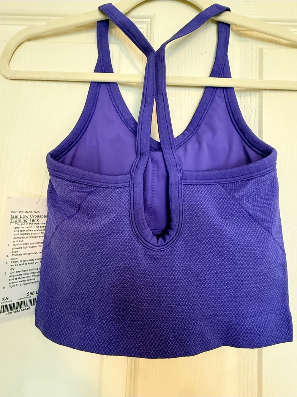lululemon athletica Purple Crossback Mesh-Panel Sports Tank